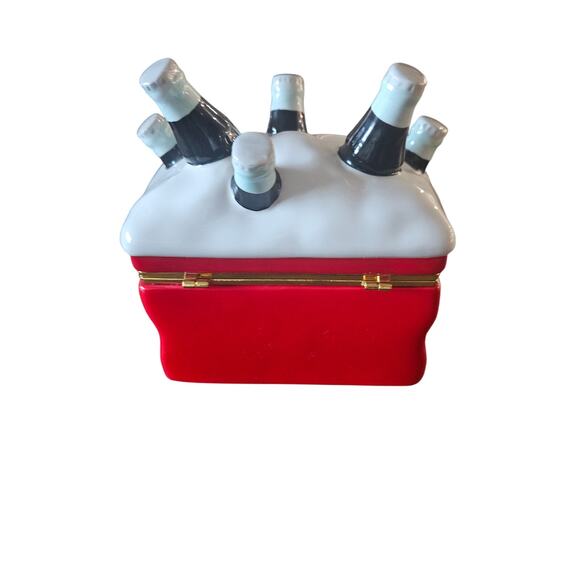 Coca Cola Ice Chest trinket jewelry box - Picture 3 of 8